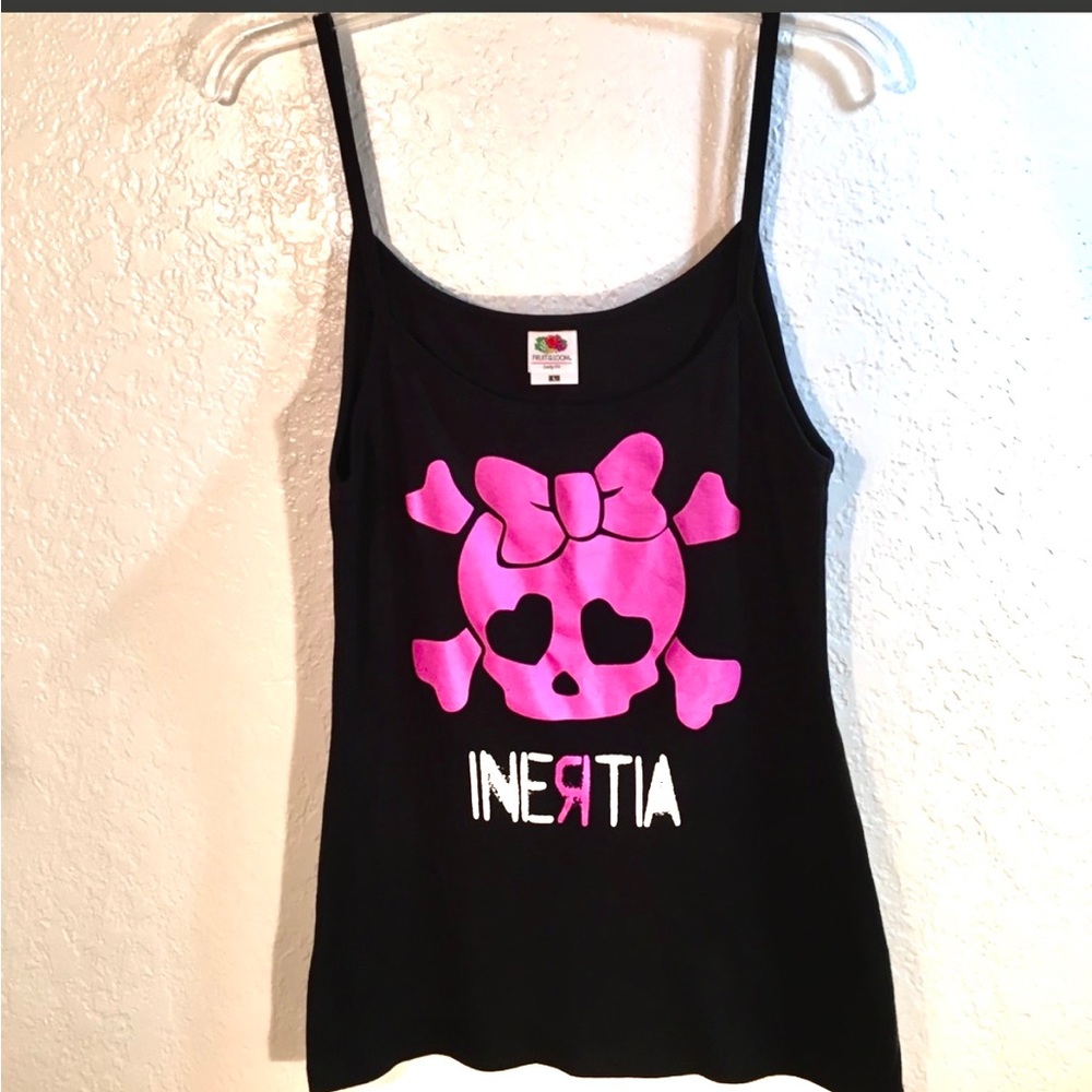 Black & Pink Skull Inertia Camisole